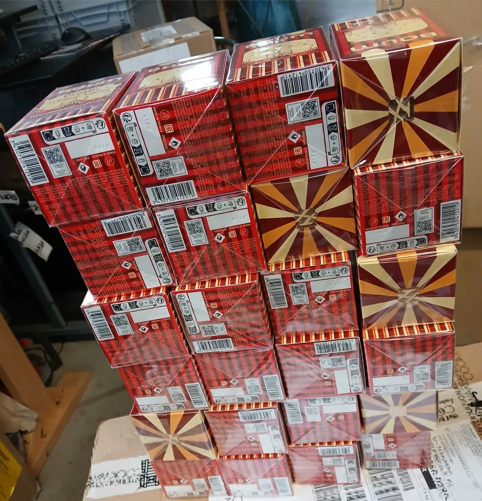 KRINOVA warehouse operations: fragrance gift sets in stock